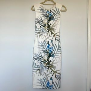 Ted baker dress size 1 with beautiful pattern and neckline. Perfect condition